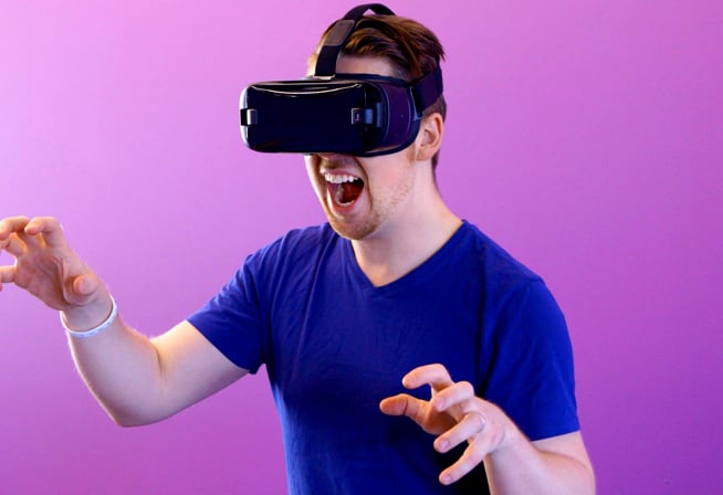 man with VR goggles